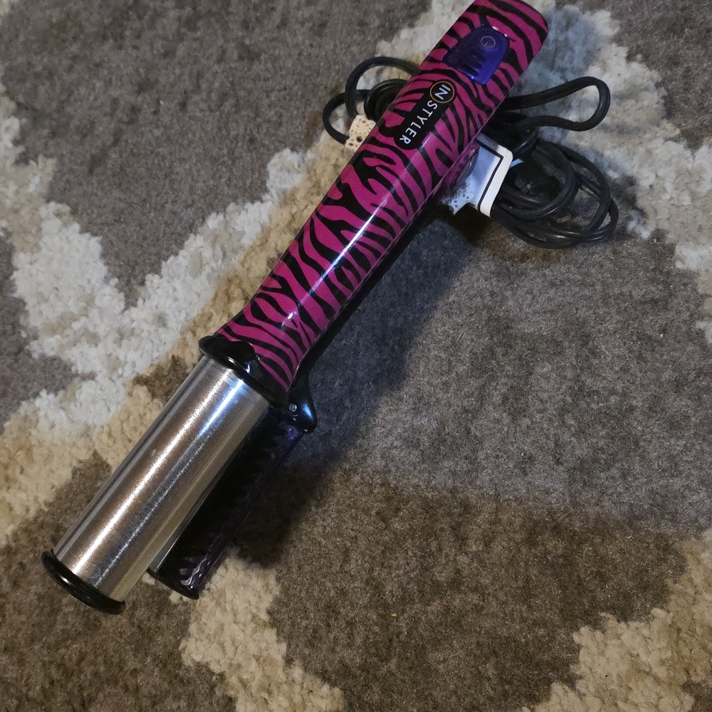 Pink Zebra Print Hair Styling Tool